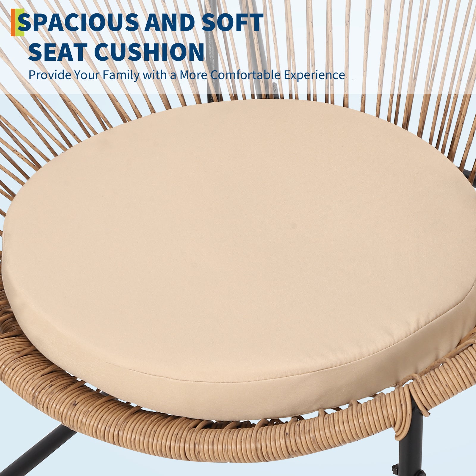 GARVEE 3-Piece Acapulco Patio Furniture Set - All-Weather Woven Plastic Rope Chairs with Cushions & Glass Top Table - Modern Outdoor Bistro Conversation Set in Brown - Perfect for Backyard, Garden, Poolside or Balcony Relaxation