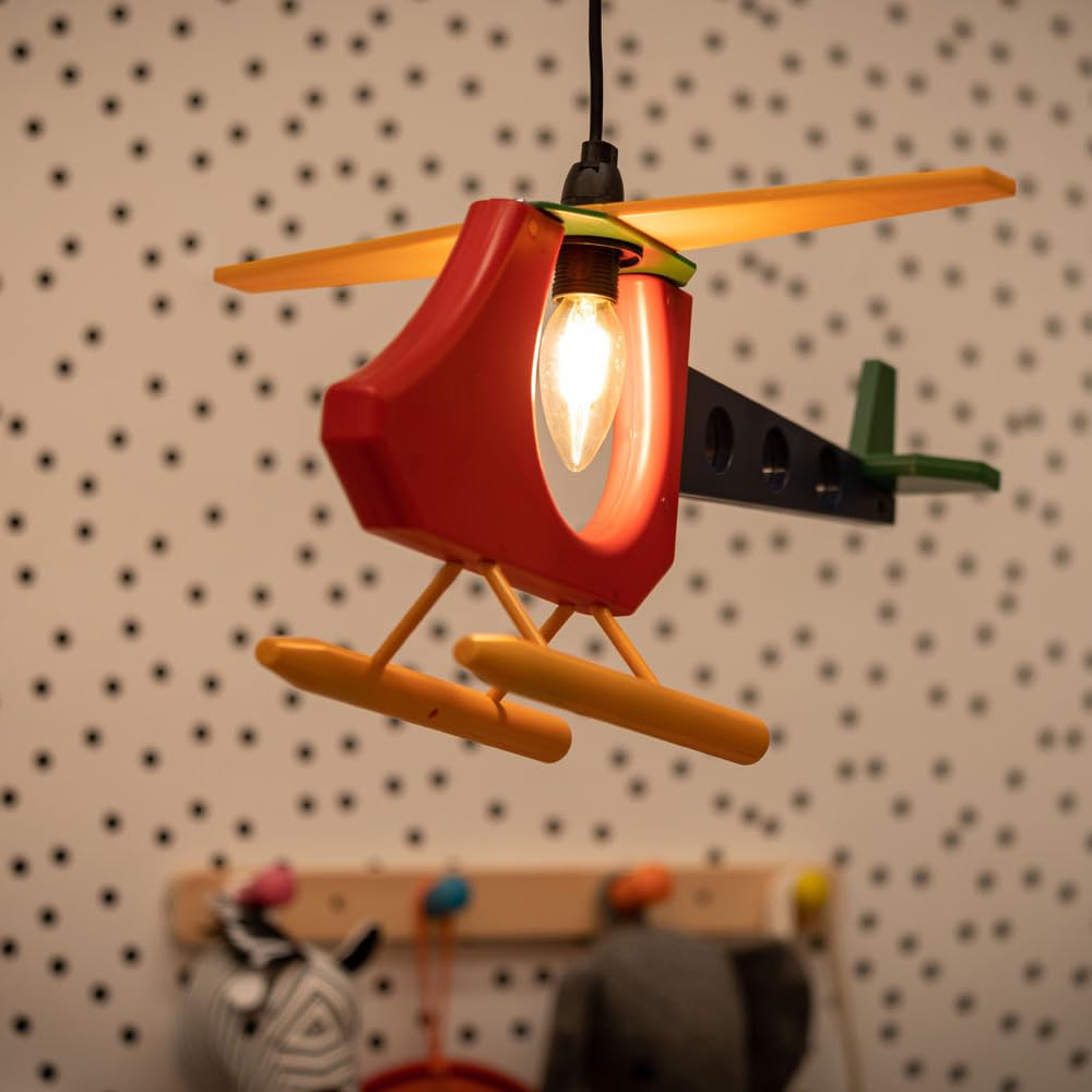 MiniSun 3D Helicopter Ceiling Lamp - Colorful Nursery Light for Baby & Kids Bedroom | Perfect for Baby Showers, Children's Rooms & Play Areas