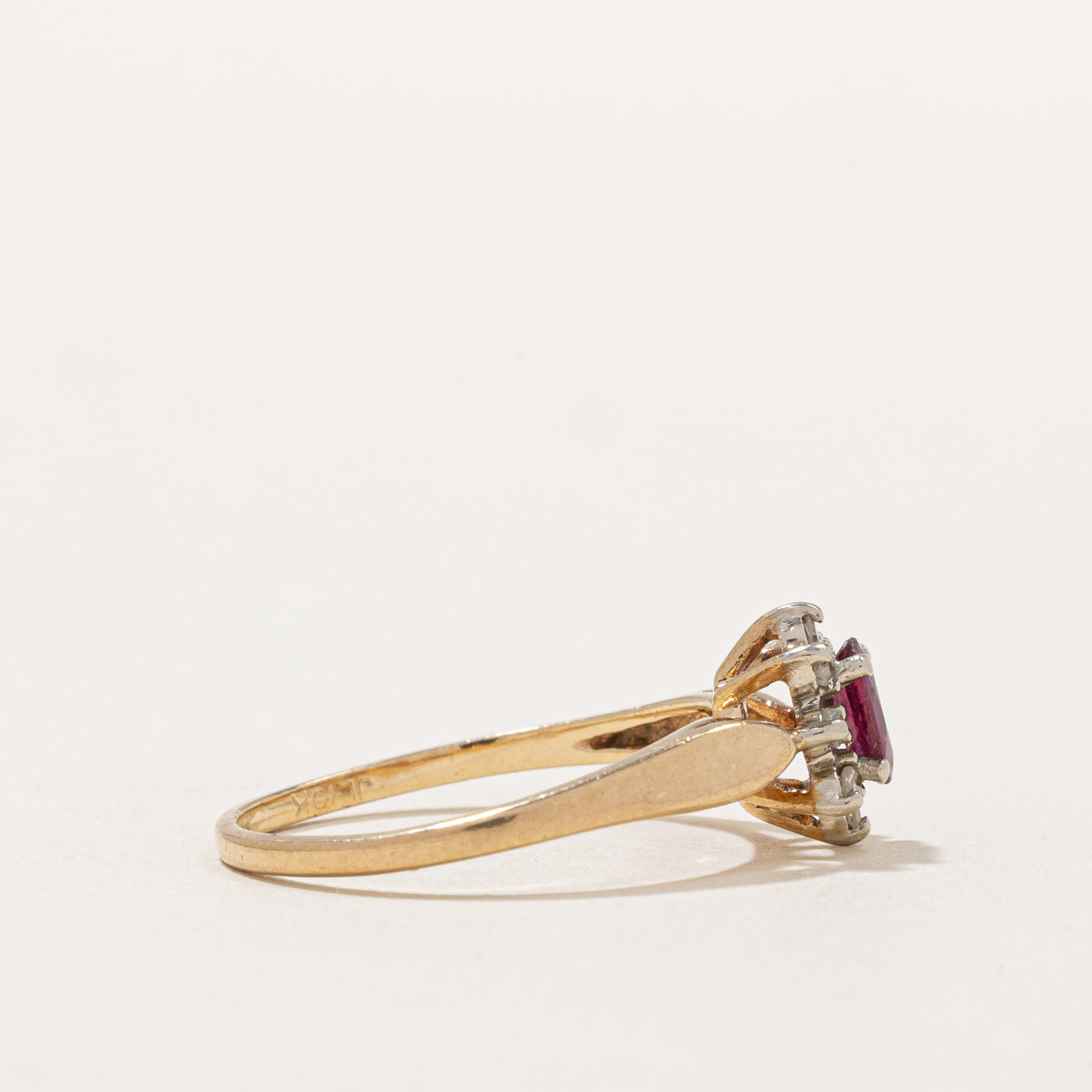 Exquisite Ruby & Diamond Ring | 0.35ct Natural Ruby & 0.08ctw Diamond Accents | Size 6 | Perfect for Engagement, Anniversary & Valentine's Day Gifts