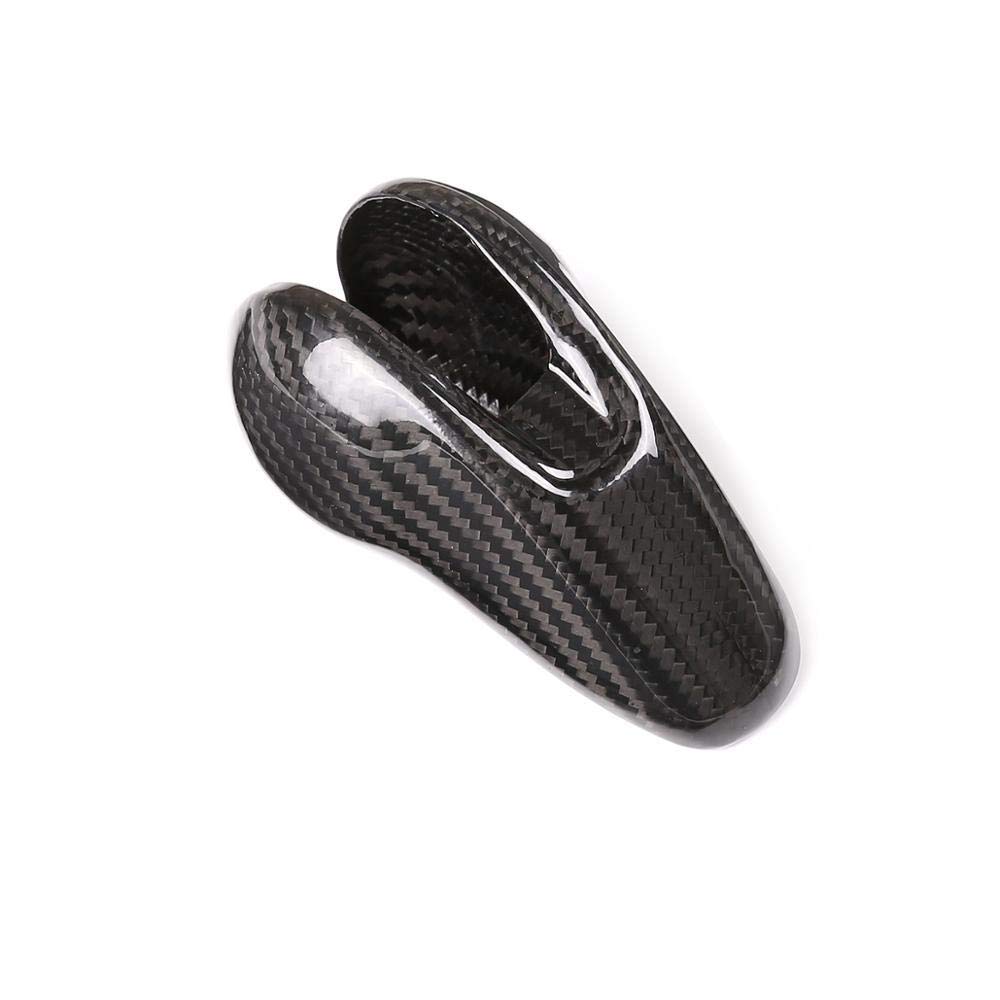 Premium Real Carbon Fiber Gear Shift Knob Cover - Universal Fit for Porsche Macan, Panamera, Cayman, Boxster 718 & 911 - Luxury Interior Car Accessories for Enhanced Driving Experience & Style Upgrade