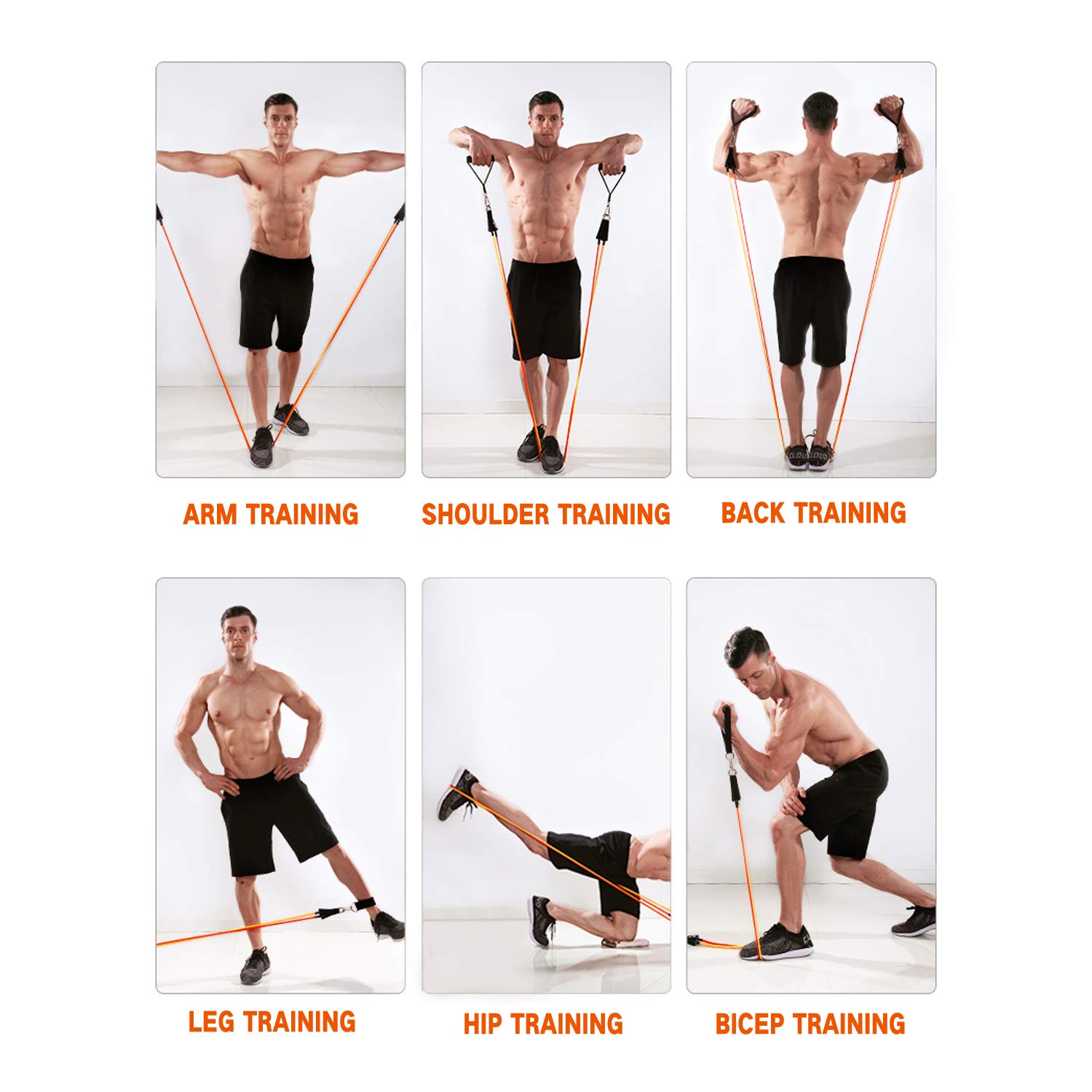 150LB Resistance Bands Set - Heavy Duty Exercise Bands for Power Lifting, Strength Training & Body Stretching | Home Workout Equipment for Men & Women | Perfect for Resistance Training, Physical Therapy, Yoga & Fitness Routines at Home or Gym
