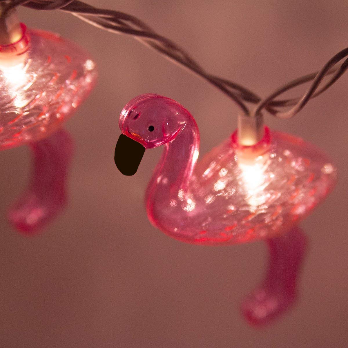 **SUNSGNE Pink Flamingo Outdoor String Lights - Waterproof Fairy Lights for Patio, Garden, Party, Birthday, Wedding & Home Decor - Summer Holiday Decorative Lighting for Bedroom, Backyard & Events**