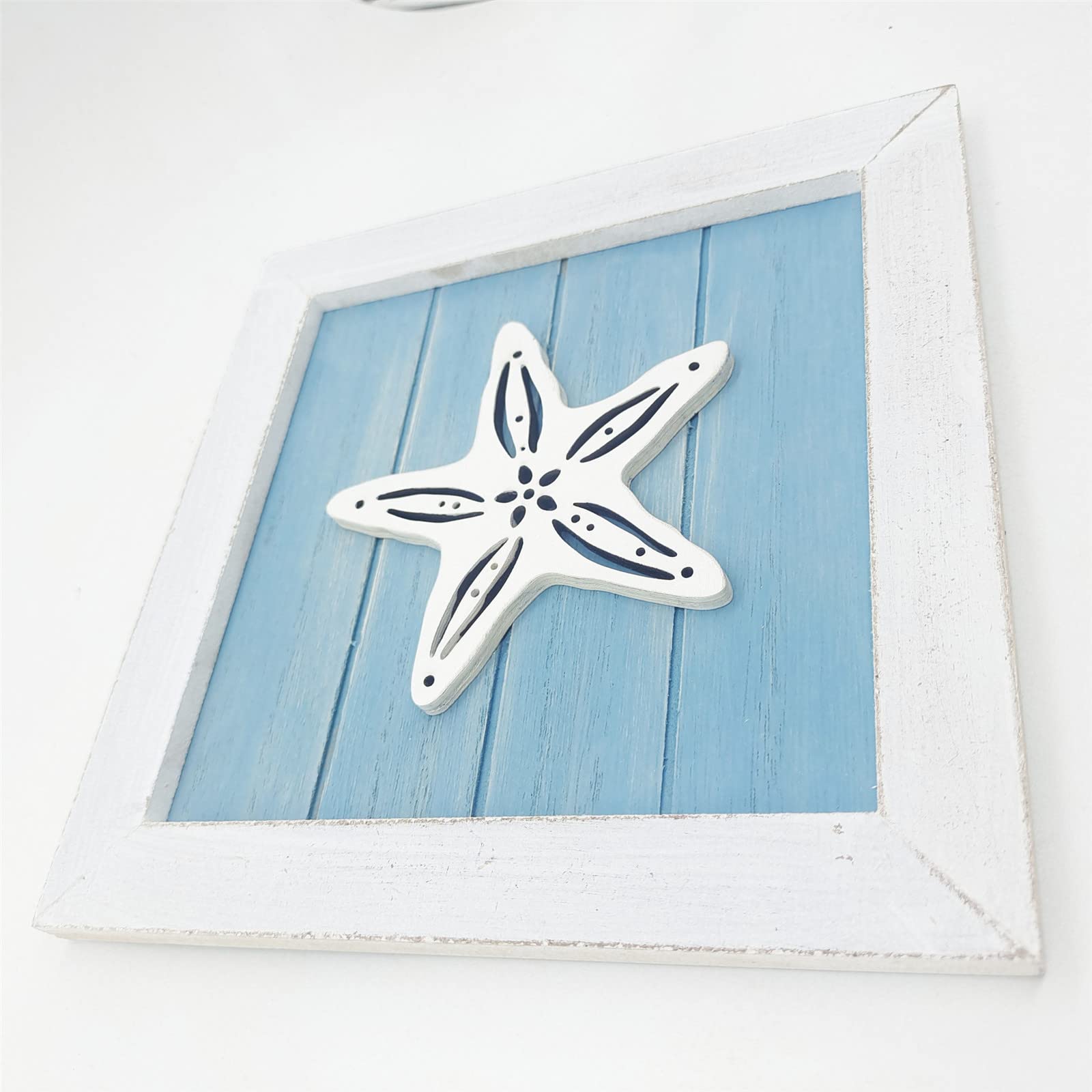 Ocean Theme Beach Wall Decor Set of 3 - Coastal 3D Wall Art with Starfish, Shell & Sand Dollar in White | Perfect for Bathroom, Living Room & Summer Beach Decor | Nautical Home Accents for Coastal Style Interiors
