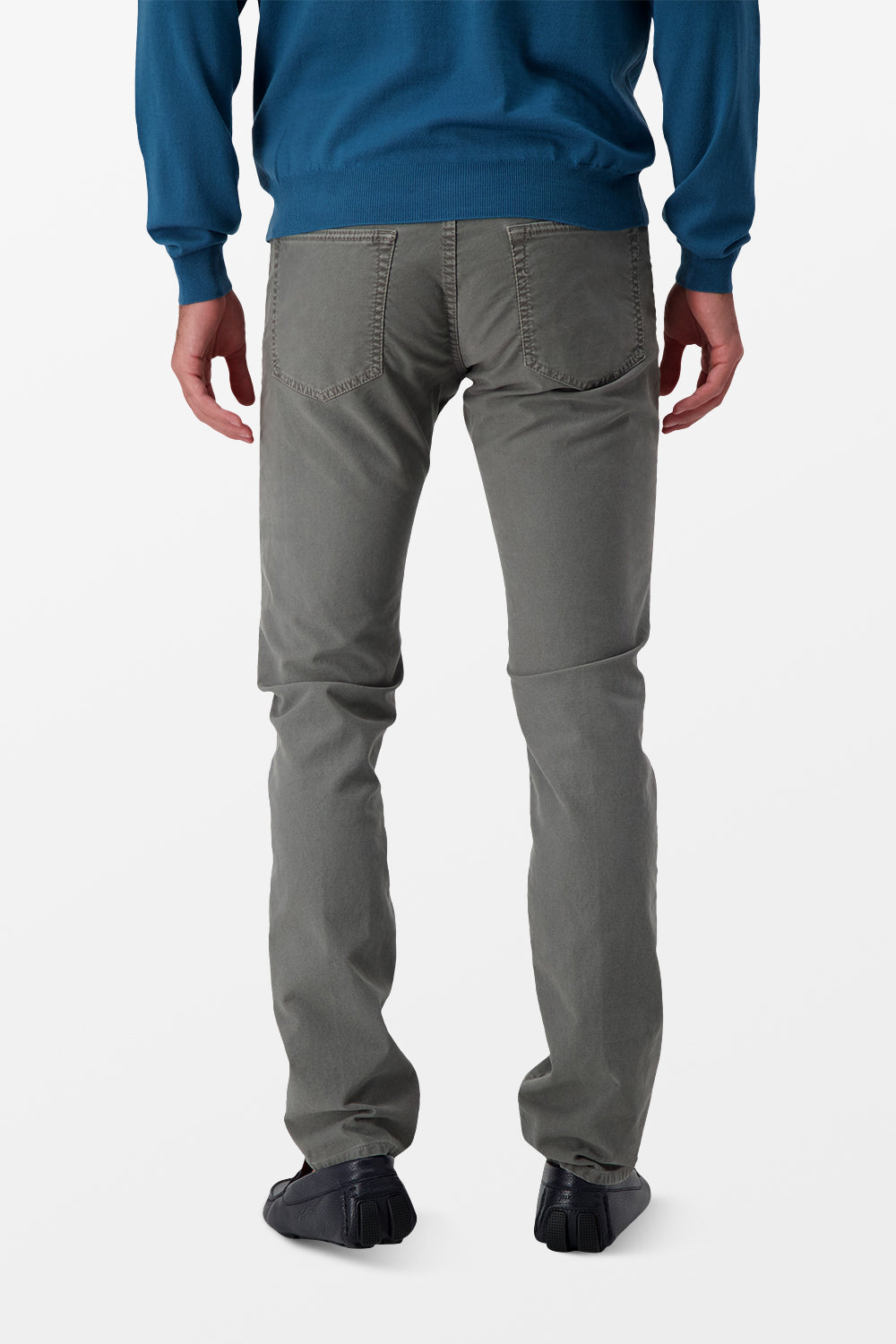 Incotex Grey Casual Trousers for Men - Comfortable Slim Fit Chino Pants for Office, Travel & Everyday Wear