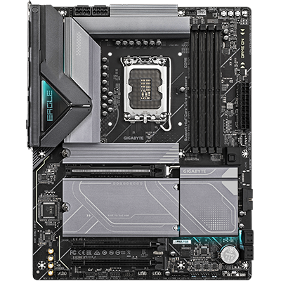 GIGABYTE Z890 EAGLE WIFI7 ATX Motherboard - Intel LGA 1700 Socket, DDR5 RAM, PCIe 5.0, WiFi 7 & Bluetooth 5.3 - Ideal for Gaming PCs, Workstations, and High-Performance Computing