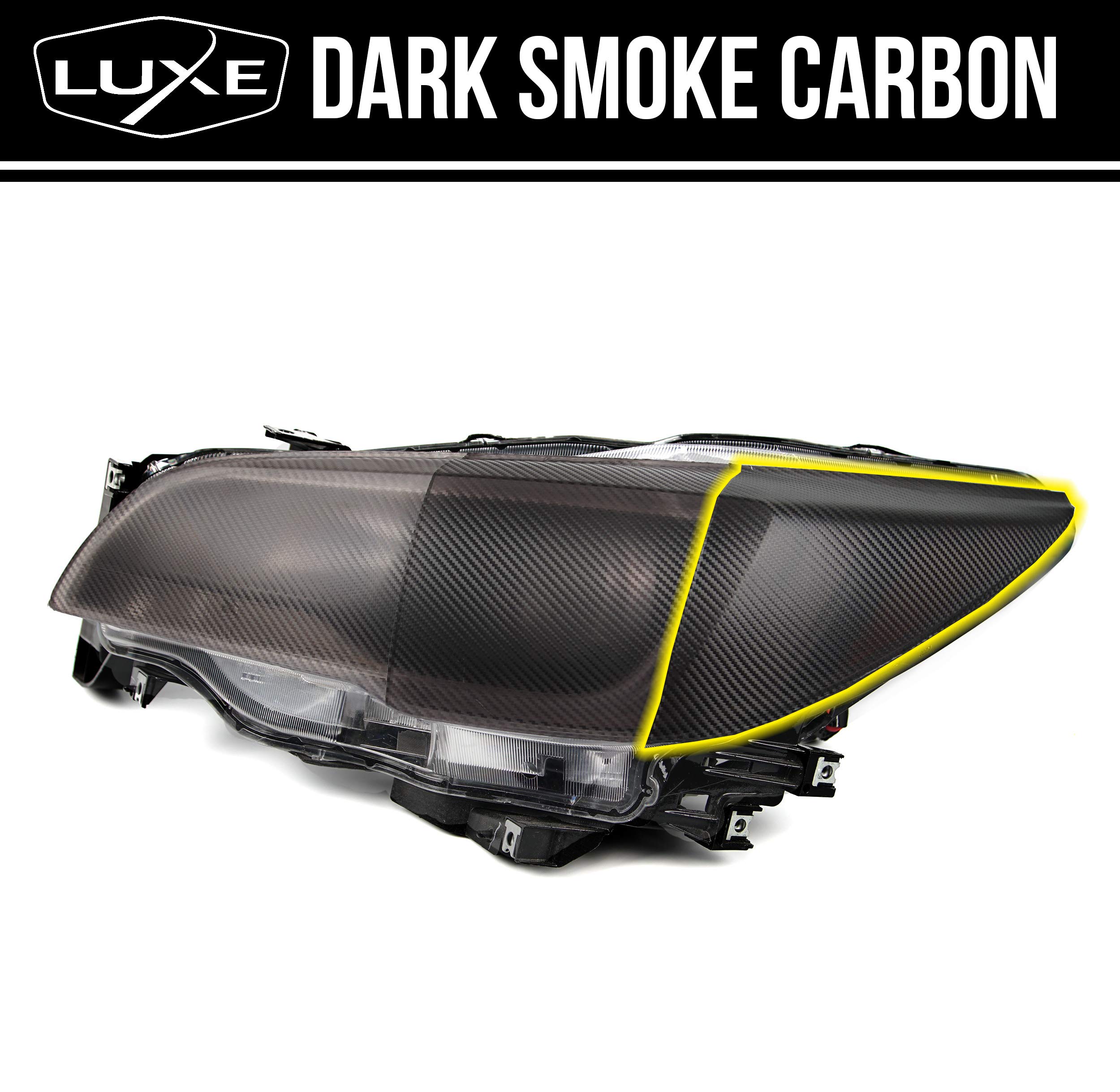 Premium Car Headlight & Taillight Tint Film Kit - Dark Smoke Carbon Universal Wrap (20