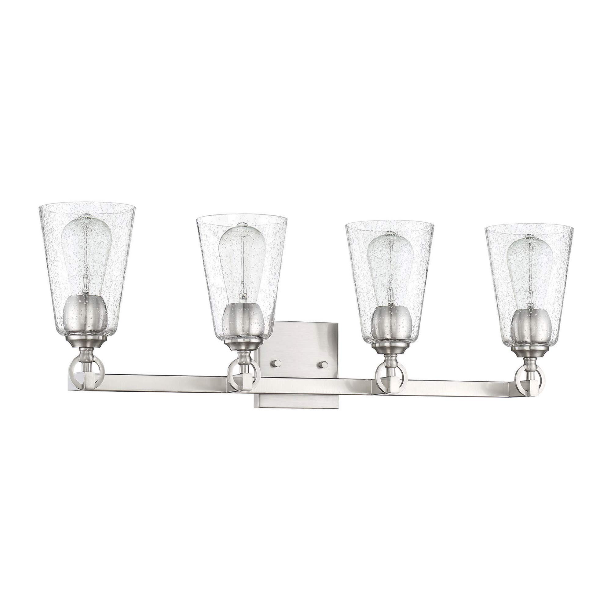 F7224-80 Sunset Vanity Mirror with Bright Satin Nickel Finish - Perfect for Bathroom, Bedroom Dressing Table and Makeup Station