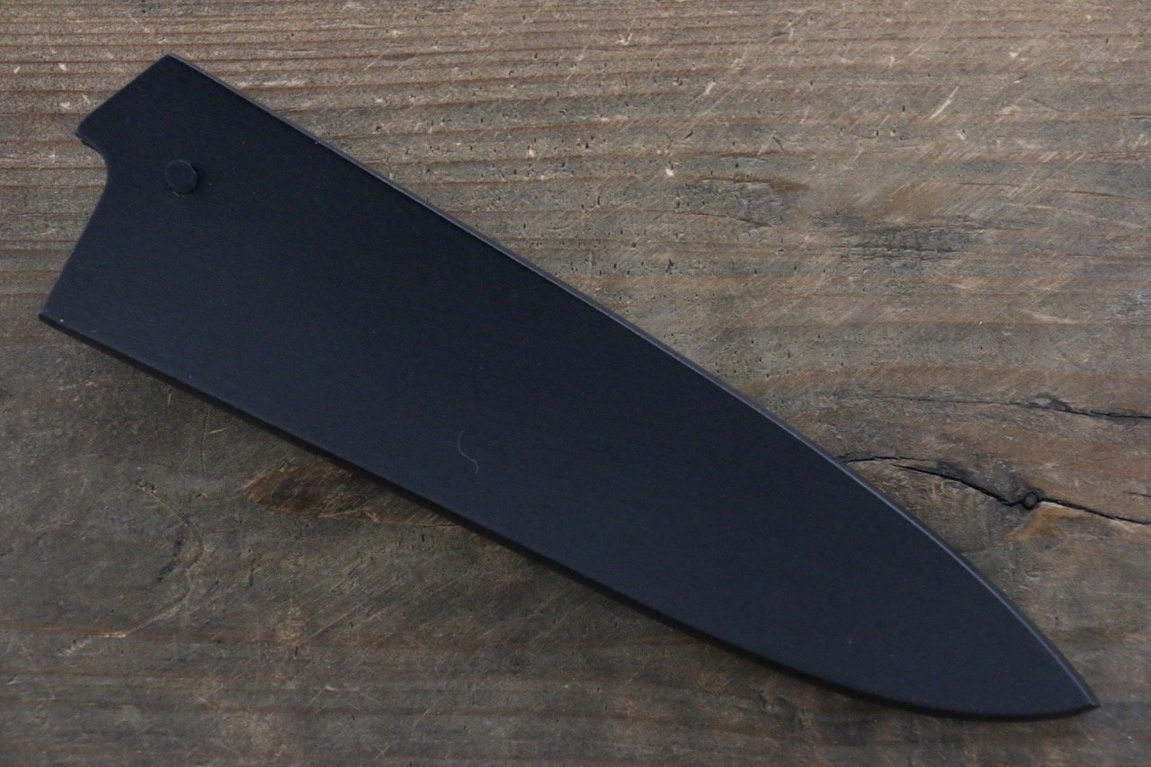 Premium Black Saya Sheath for 120mm Petty Chef Knife - Handcrafted Plywood Pin - Perfect for Kitchen Storage, Camping & Outdoor Cooking