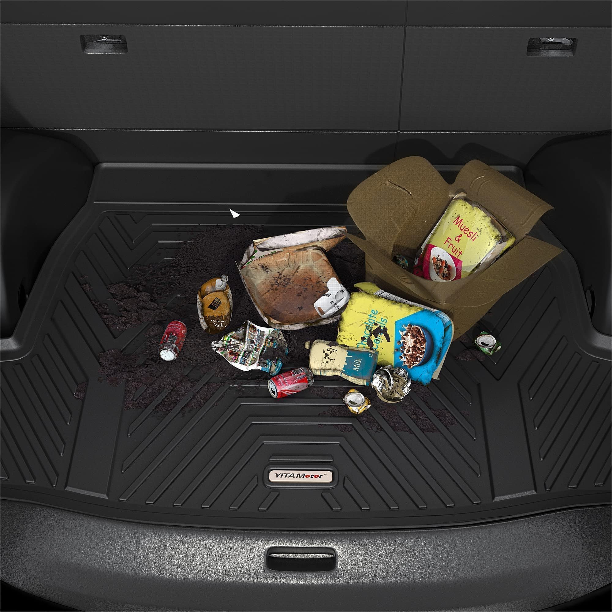 2020-2025 Hyundai Palisade Custom Fit TPE Floor Mats & Cargo Liner Set - 3 Row All-Weather Protection for SUV, Truck & Family Vehicles | Perfect for Road Trips, Daily Commute & Outdoor Adventures