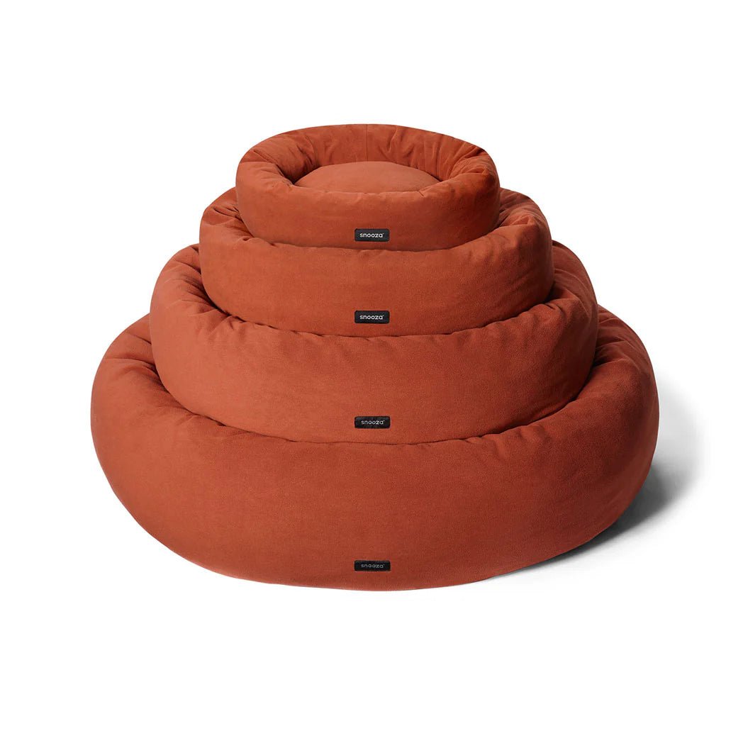Self-Warming Polar Fleece Pet Bed - Cozy Rust-Colored Cuddler for Dogs & Cats - Perfect for Winter Snuggles & Indoor Lounging