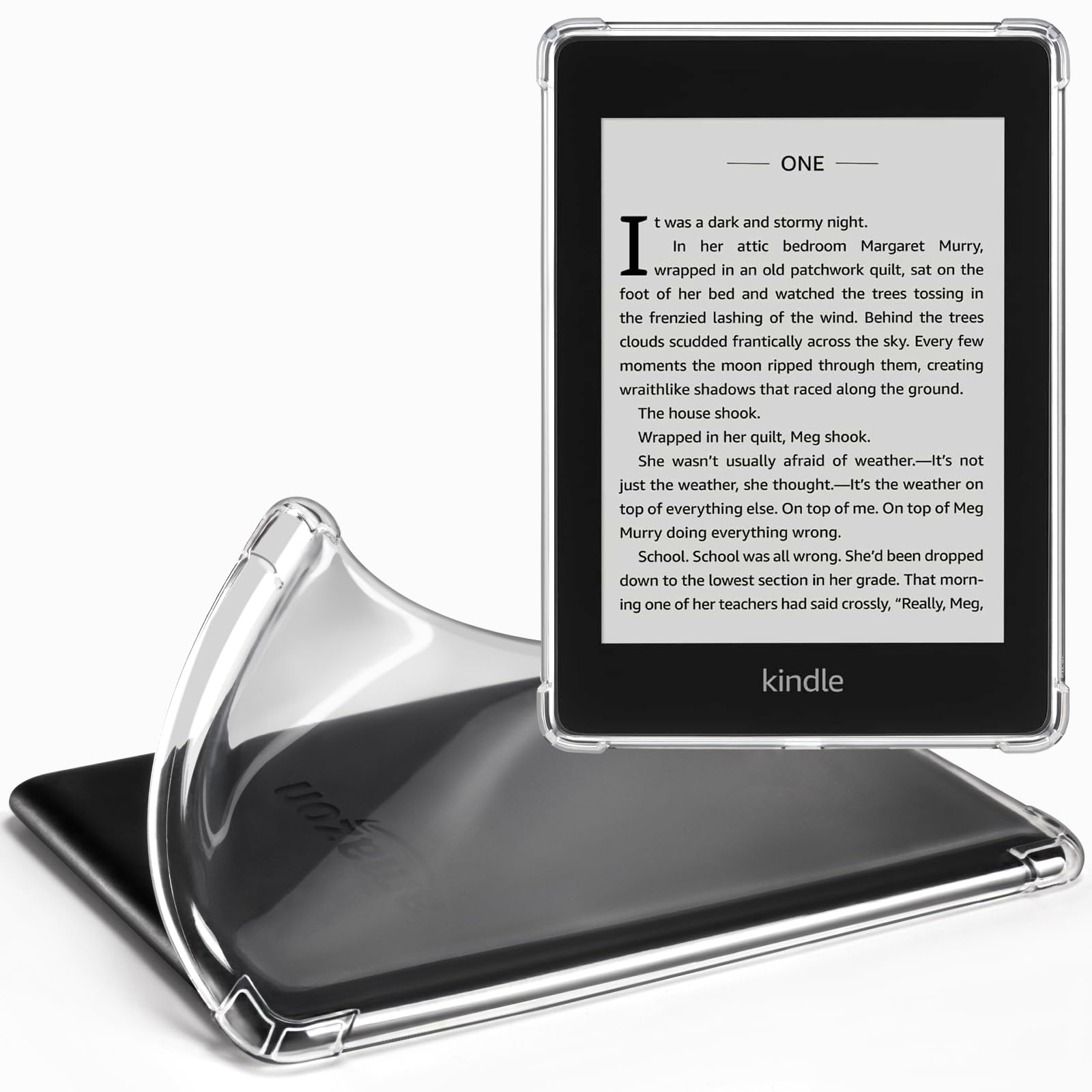 CoBak Clear Shockproof TPU Case for Kindle Paperwhite 10th Gen (6'') & Signature Edition (2018) - Slim Lightweight Protective Cover | Perfect for Reading, Travel & Daily Use