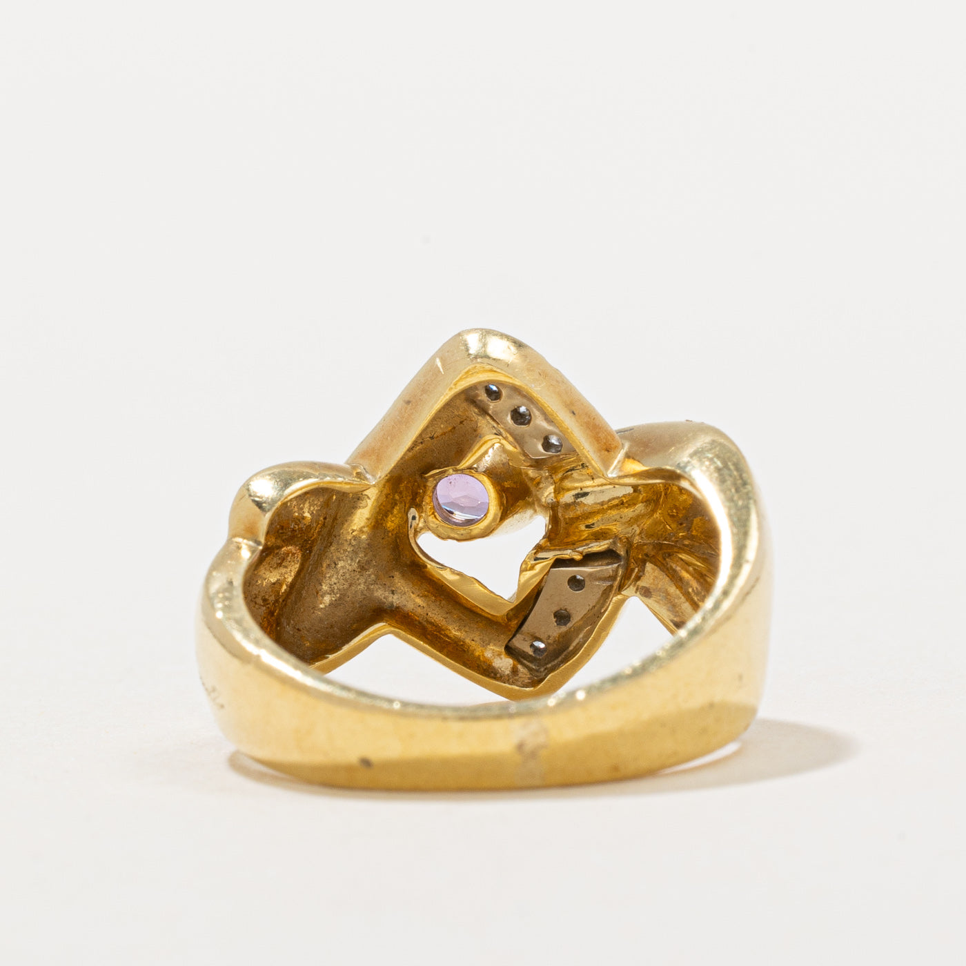 Exquisite 0.25ct Pink Sapphire & 0.03ctw Diamond Cocktail Ring - Size 5.5 | Elegant Women's Jewelry for Parties, Weddings & Special Occasions