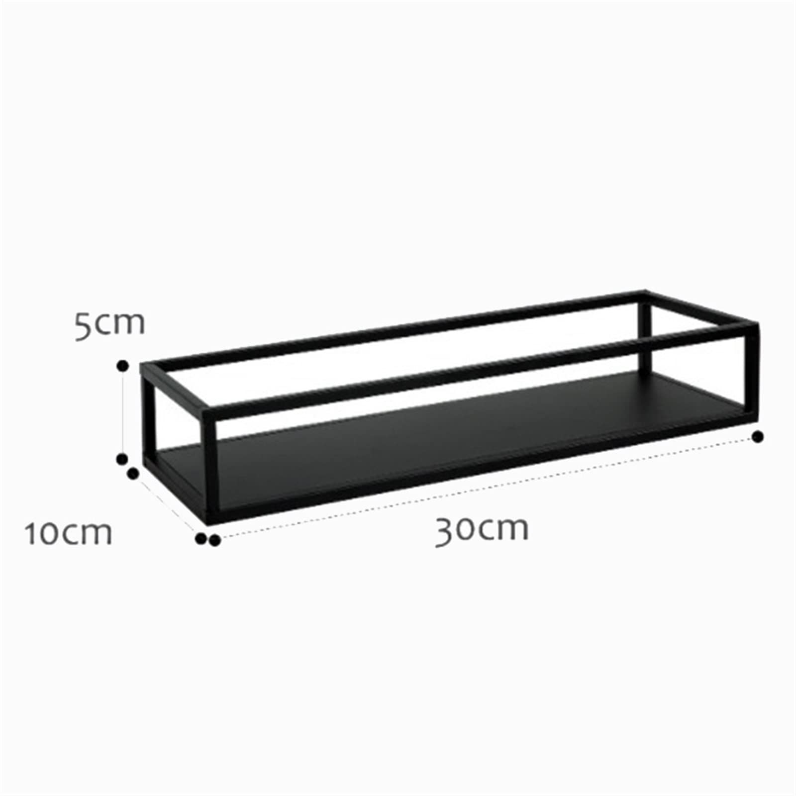 **Matte Black Geometric Hollow Iron Tray - Decorative Jewelry & Perfume Organizer for Dresser, Vanity, or Bathroom Storage (Black)**