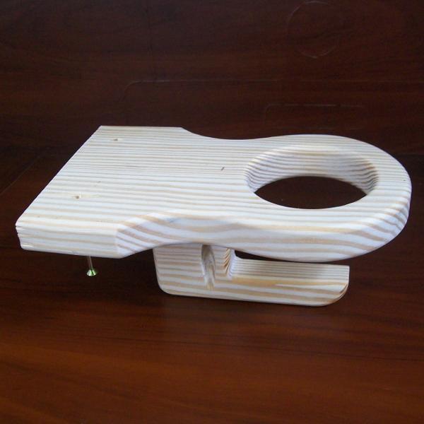 Pressure Treated Pine Cup Holder - Outdoor Drink Holder for Patio, Deck, and Garden - Weather Resistant Wooden Beverage Stand for Picnics, BBQs, and Poolside Relaxation
