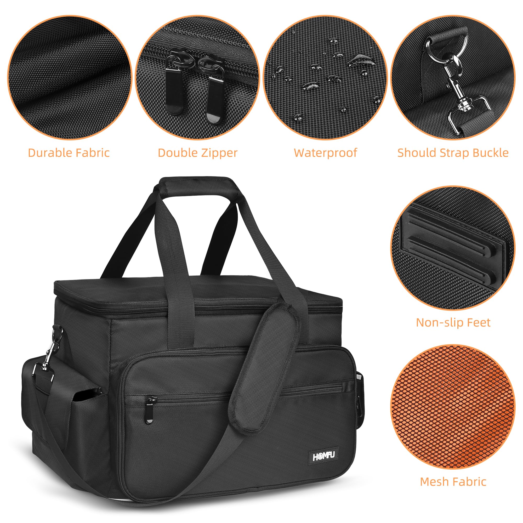 Professional DJ Equipment Bag - High Capacity Gig Gear Organizer with Detachable Padded Dividers | Storage for USB Cables, Sound Equipment & Musician Accessories | Perfect for Travel, Live Performances & Studio Sessions