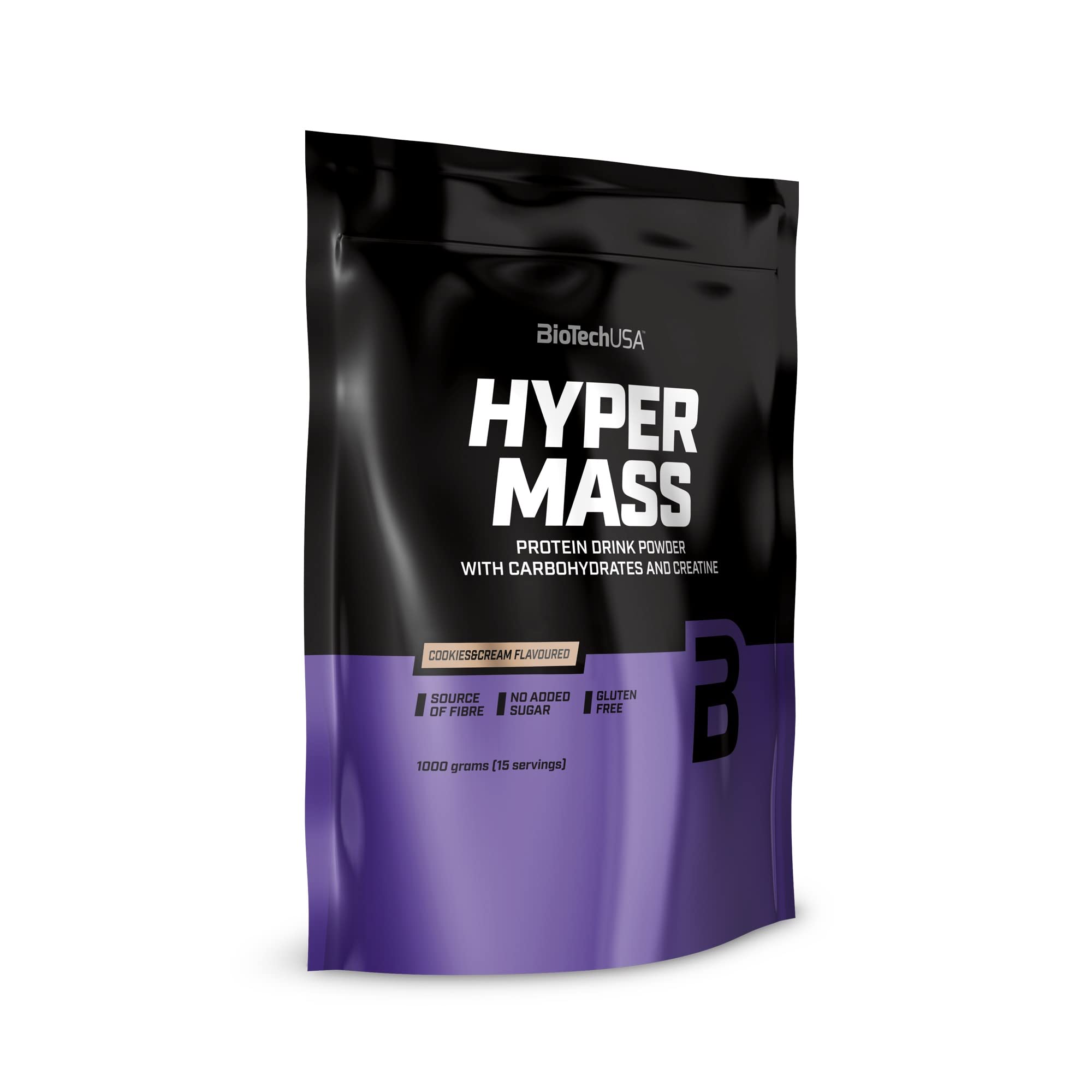 BioTechUSA Hyper Mass Gainer - Cookies & Cream Flavor, 1000g Protein Powder for Muscle Growth & Weight Gain | Perfect for Post-Workout Recovery & Bodybuilding Nutrition