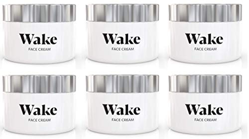 Wake Skincare Anti-Wrinkle Face Cream - Natural Antioxidant Moisturizer with Active Anti-Aging Properties to Reduce Fine Lines & Wrinkles - 50ml (6 Pack) - Perfect for Daily Skincare Routine & Nighttime Hydration