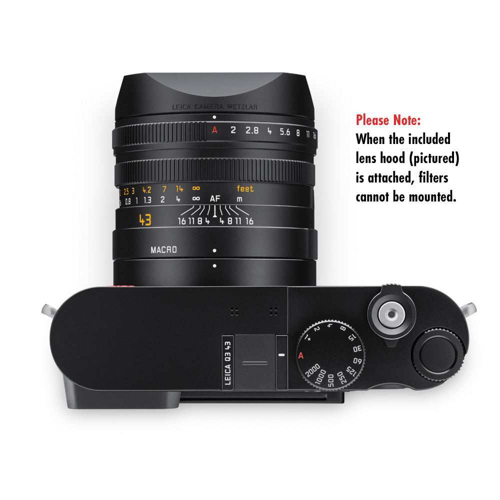 Leica Q3 43mm Full Frame Digital Camera (Black) - Professional Compact Camera for Travel, Street & Portrait Photography