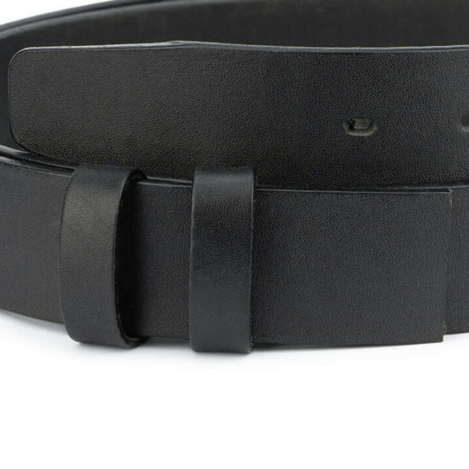 Genuine Black Full Grain Leather Belt Strap Replacement for Ferragamo 35mm Buckle - Durable Dress Belt for Men's Business & Formal Attire