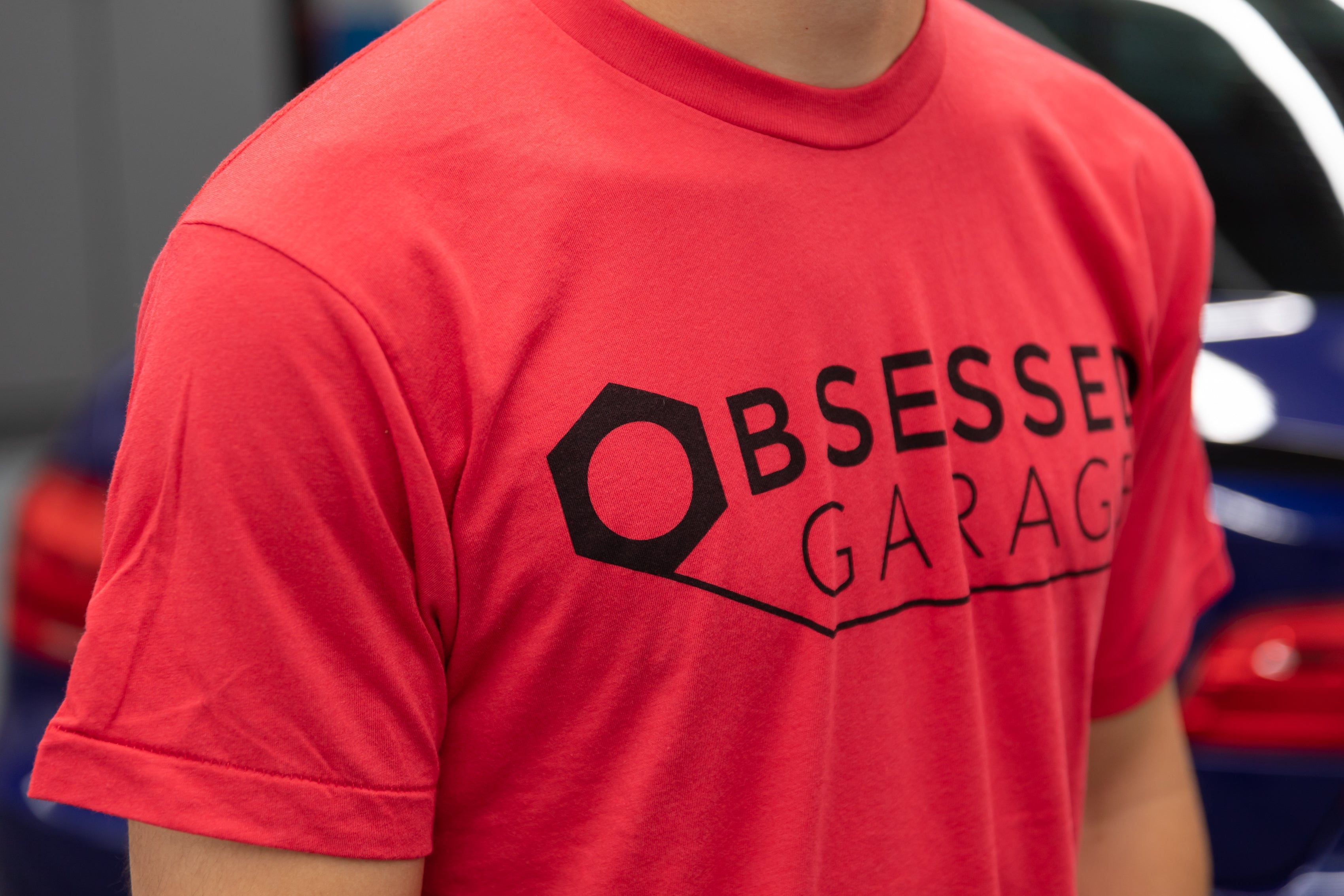 Obsessed Garage Logo T-Shirt - Premium Cotton Tee for Car Enthusiasts - Perfect for Car Shows, Meetups & Casual Wear