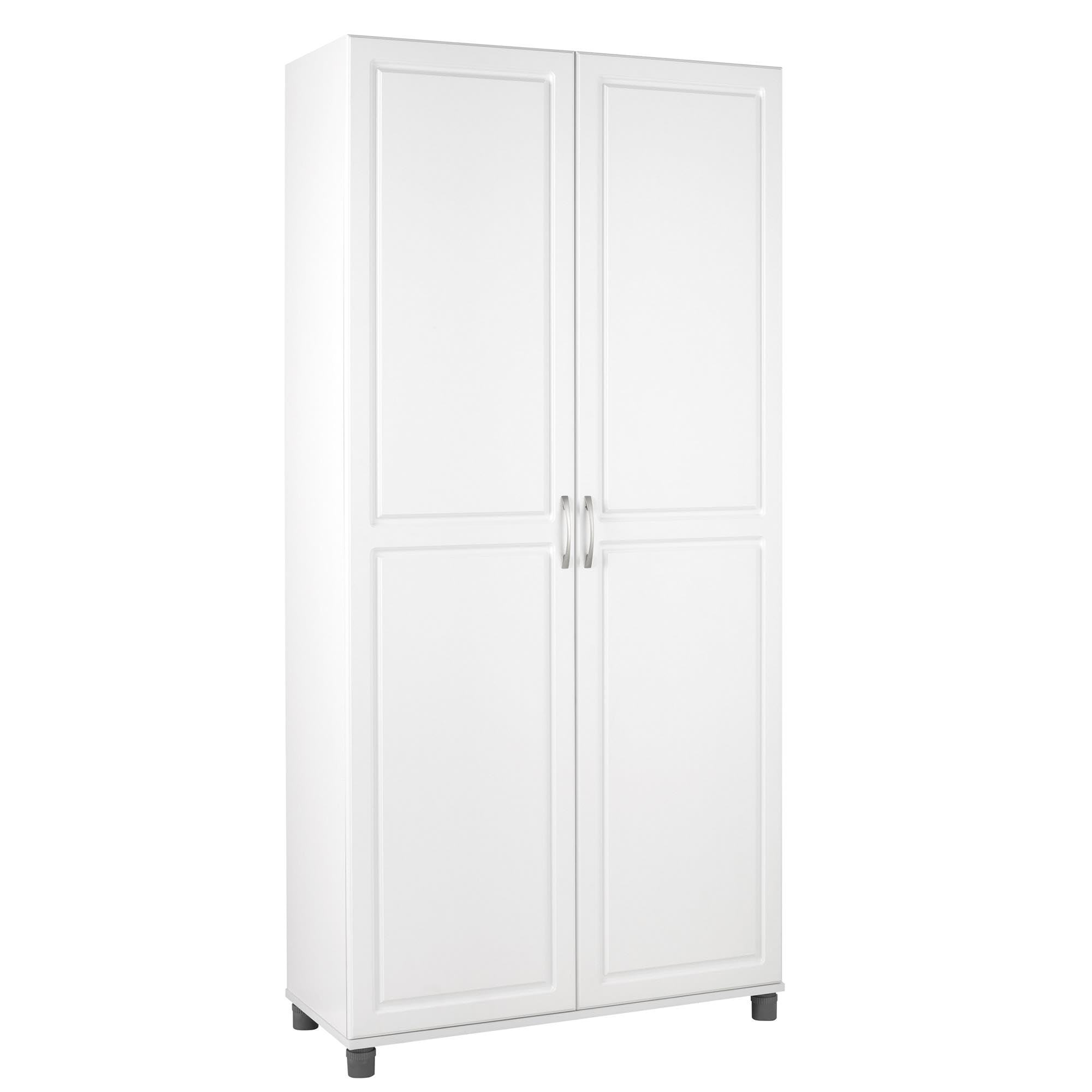 SystemBuild Evolution Kendall 36-Inch Utility Storage Cabinet in White - Perfect for Garage, Basement & Home Organization Storage Solutions