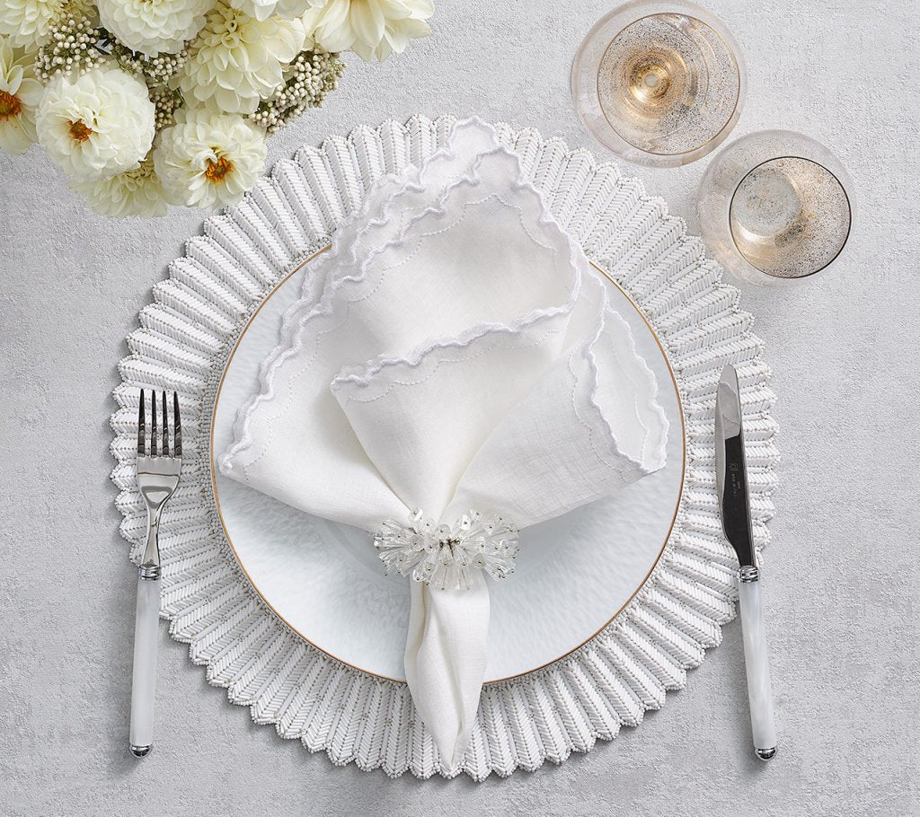 Elegant Napkin Rings Set of 4 - Premium Stainless Steel Dinnerware Accessories for Wedding, Holiday & Formal Dining Table Decor
