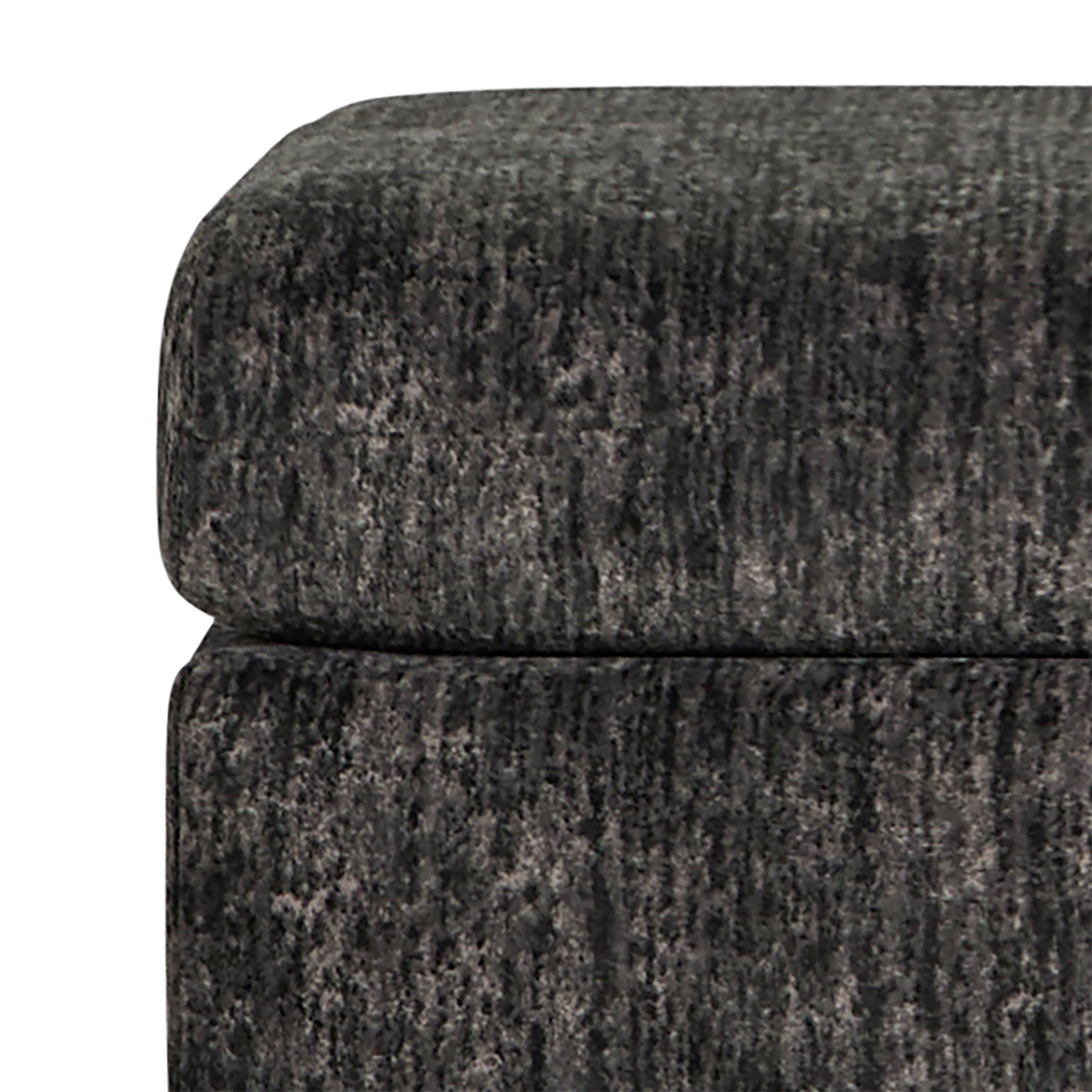 Roundhill Furniture Nason Living Room Ottoman - Soft Upholstered Storage Footrest, Perfect for Living Room, Bedroom & Home Decor - Coffee Table Alternative with Hidden Storage Compartment