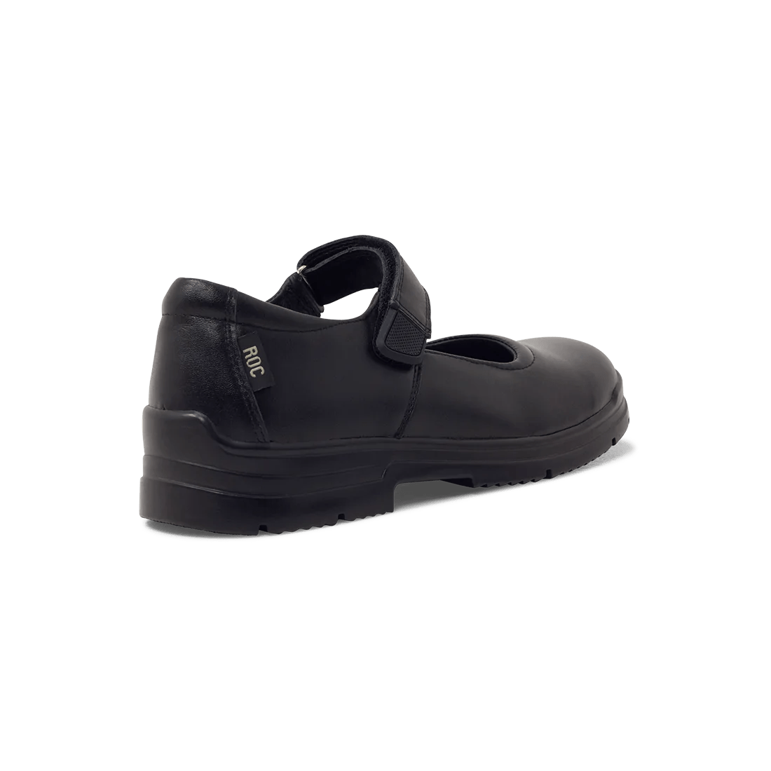 ROC BOOTS Junior Roulette Strap Black Leather School Shoes for Boys & Girls - Comfortable & Durable Kids Dress Shoes for Class, Church, and Formal Occasions