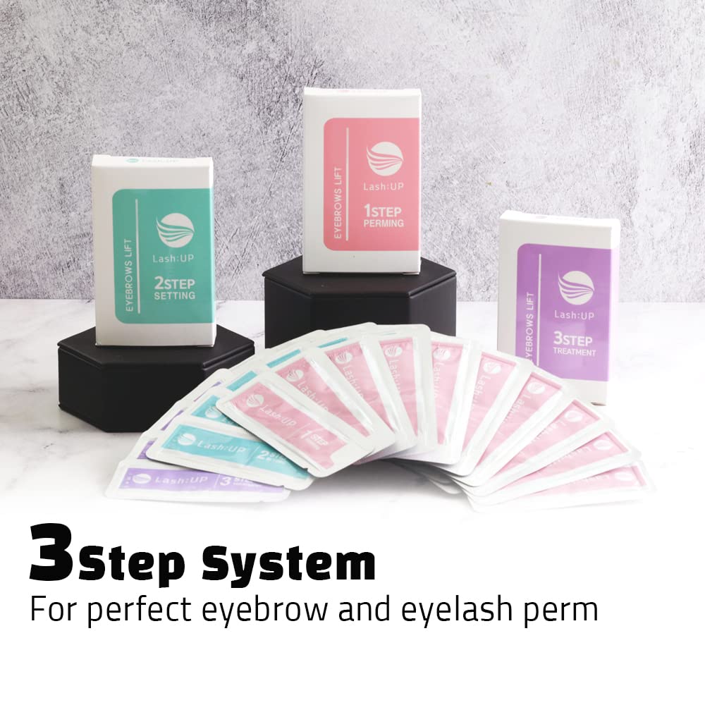 Professional Lash & Eyebrow Lift Kit - 10 Packets of 0.8g/0.03oz (Step 3) for Salon-Quality Eyelash Extensions & Brow Styling at Home