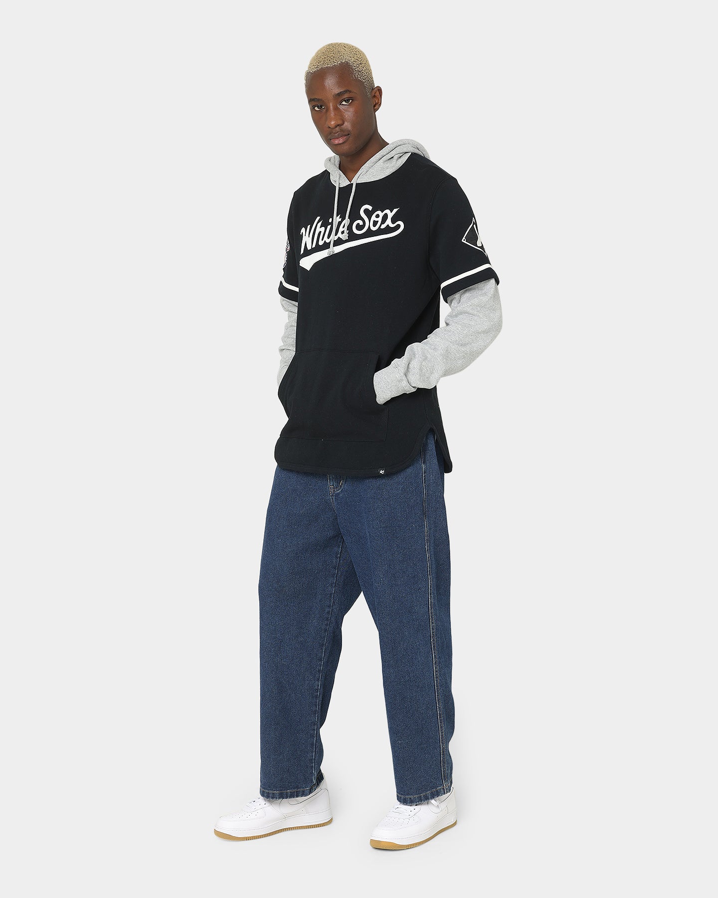 47 Brand Chicago White Sox Shortstop Hoodie - Jet Black | MLB Fan Gear for Men & Women | Perfect for Game Day & Casual Wear