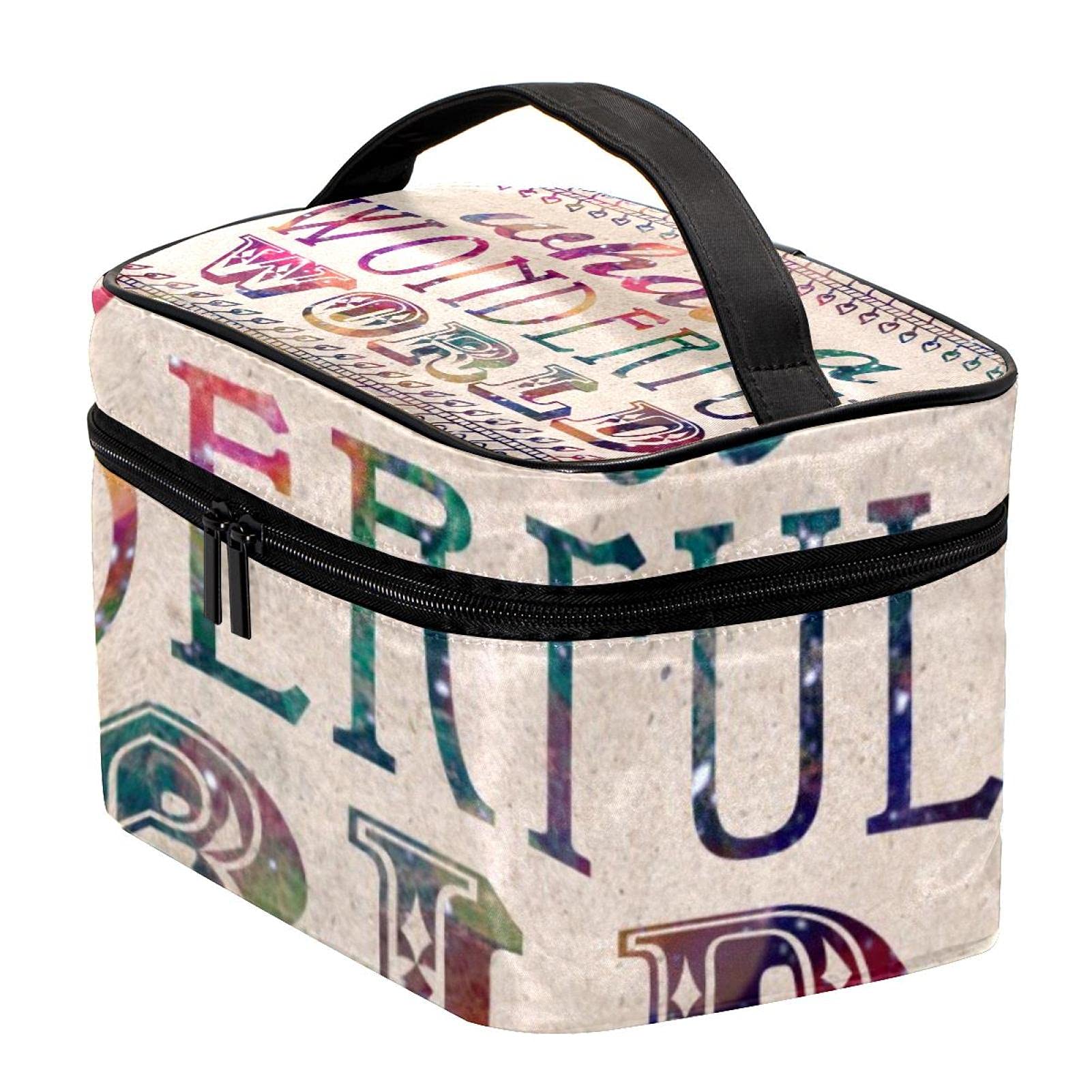 Bohemian Tribal Art Pattern Large Travel Makeup Bag - Waterproof Cosmetic Organizer with Zipper for Women & Girls | Perfect for Vacation, Gym, Beach & Daily Use