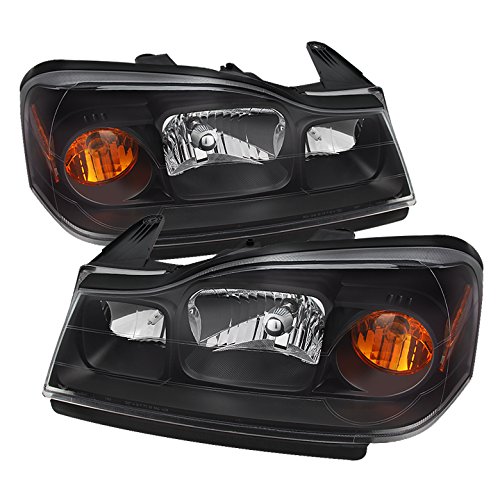 Saturn Vue Crystal Clear Headlights - Black Housing with Clear Lens for Enhanced Night Visibility & Style Upgrade