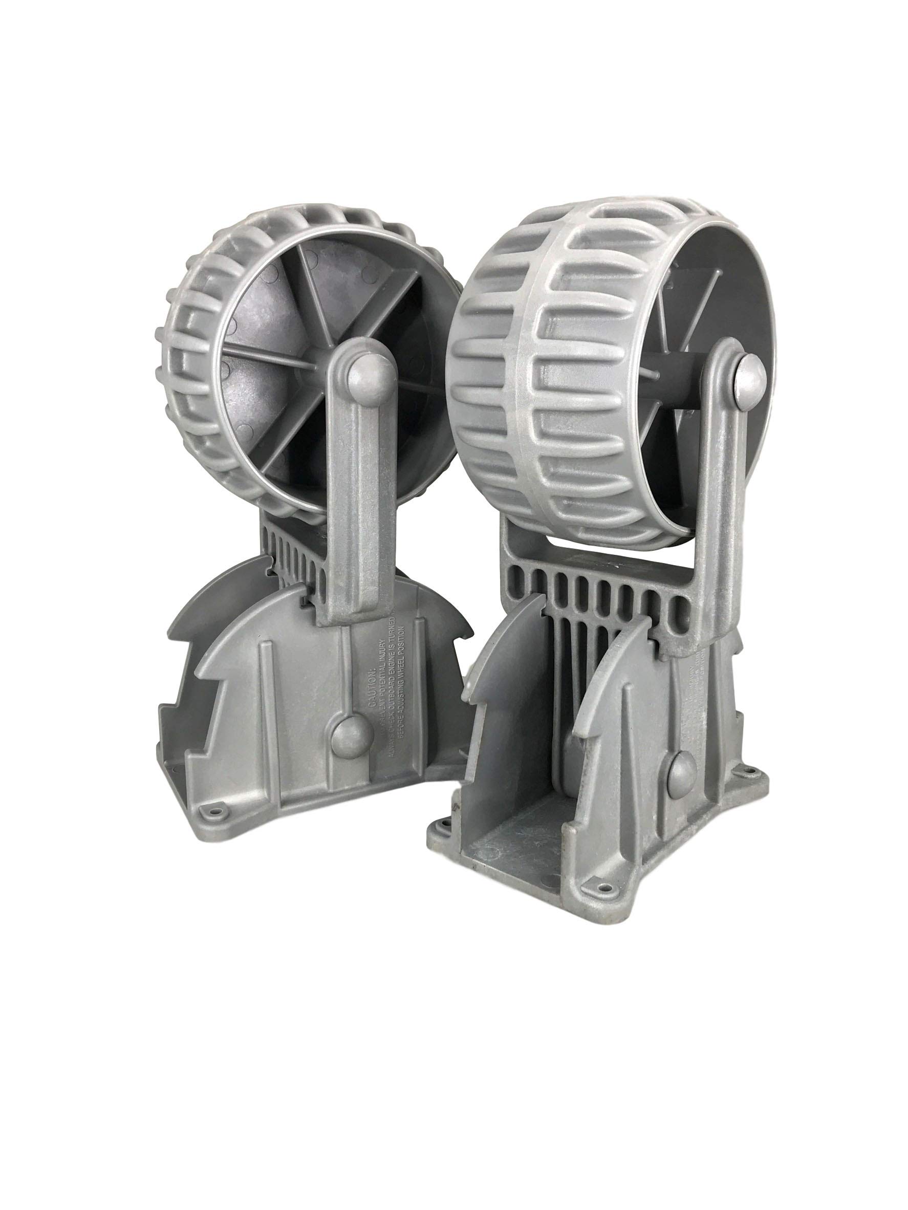 Pactrade Marine Retractable Flip-Up Dinghy Wheels - Heavy Duty Nylon Boat Launching Wheels Pair for Inflatable Boats & Small Watercraft | Easy Beach, Dock & Shoreline Access