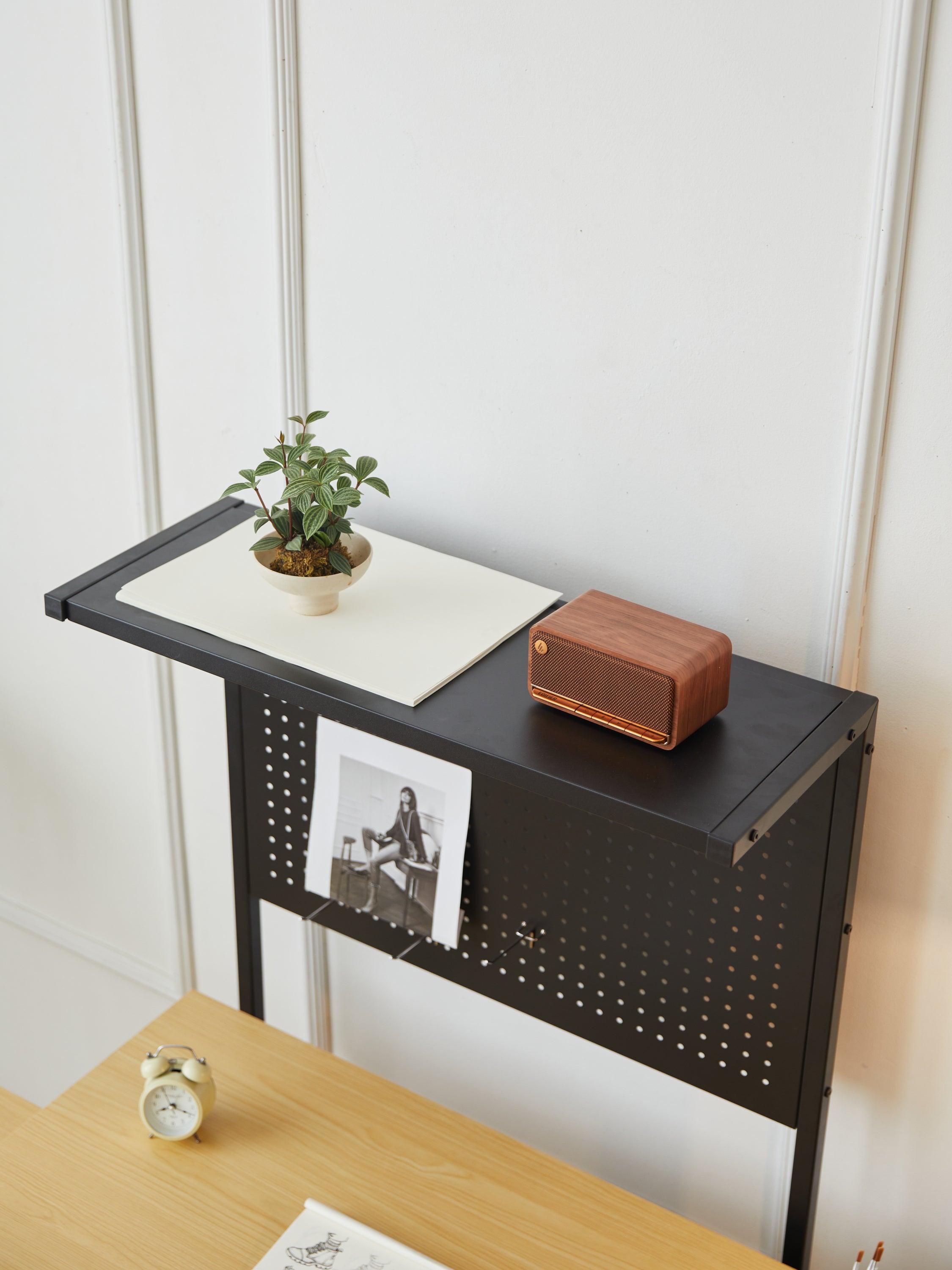 Adjustable Drafting Table with Metal Perforated Board Panel - Perfect for Architects, Artists & Designers - Home Office & Studio Workspace Solution