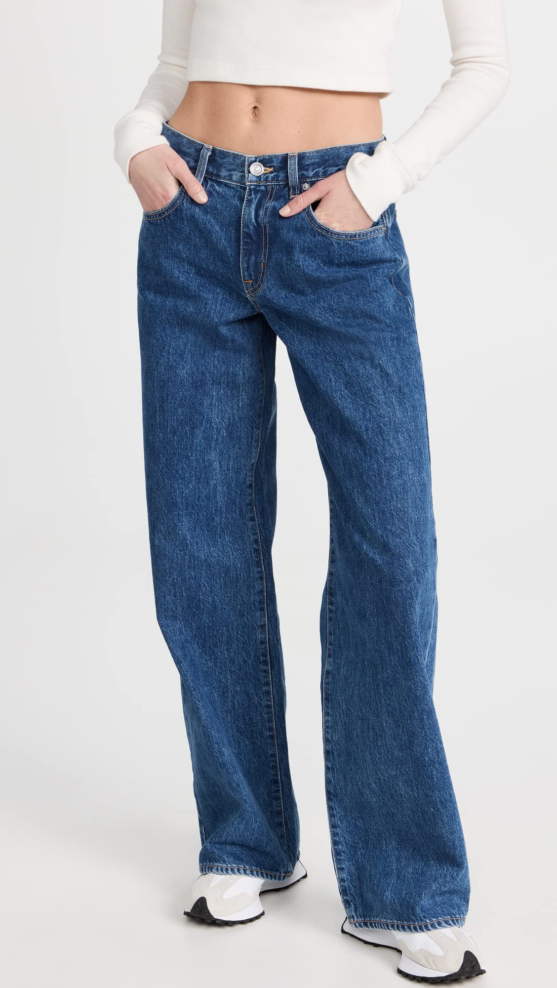 Women's Mica High Waisted Wide Leg Jeans - Comfortable Stretch Denim Pants for Casual Wear & Everyday Outfits