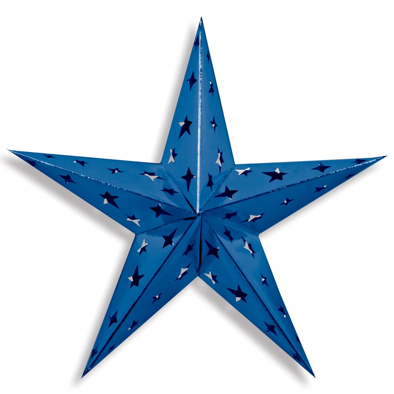 12 Pack Beistle 24 Inch Dimensional Foil Party Stars in Blue - Perfect for Birthday Parties, Baby Showers & Holiday Decorations