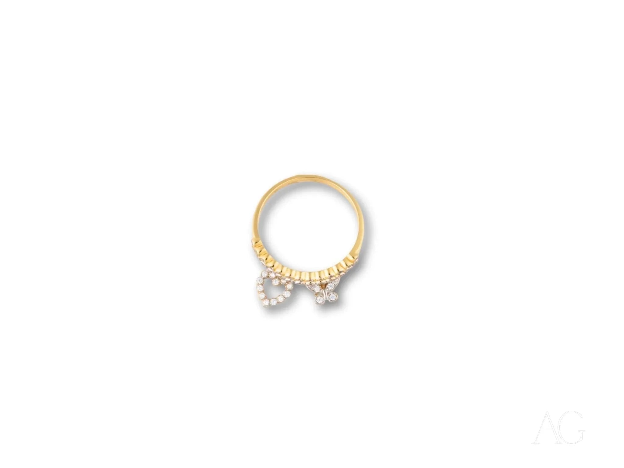 18K Yellow Gold CZ Ring for Women - Elegant Cubic Zirconia Engagement & Wedding Band - Perfect for Anniversaries, Parties & Everyday Wear