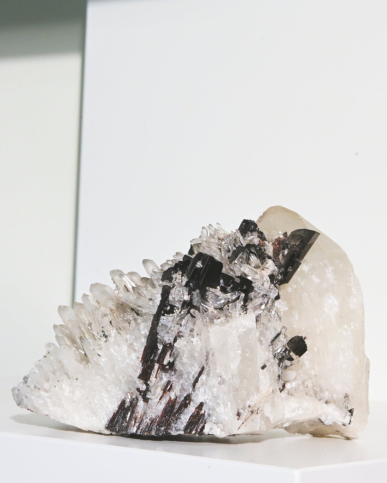 4-Inch Hubnerite with Quartz Crystal - Natural Mineral Specimen for Collectors, Healing & Home Decor
