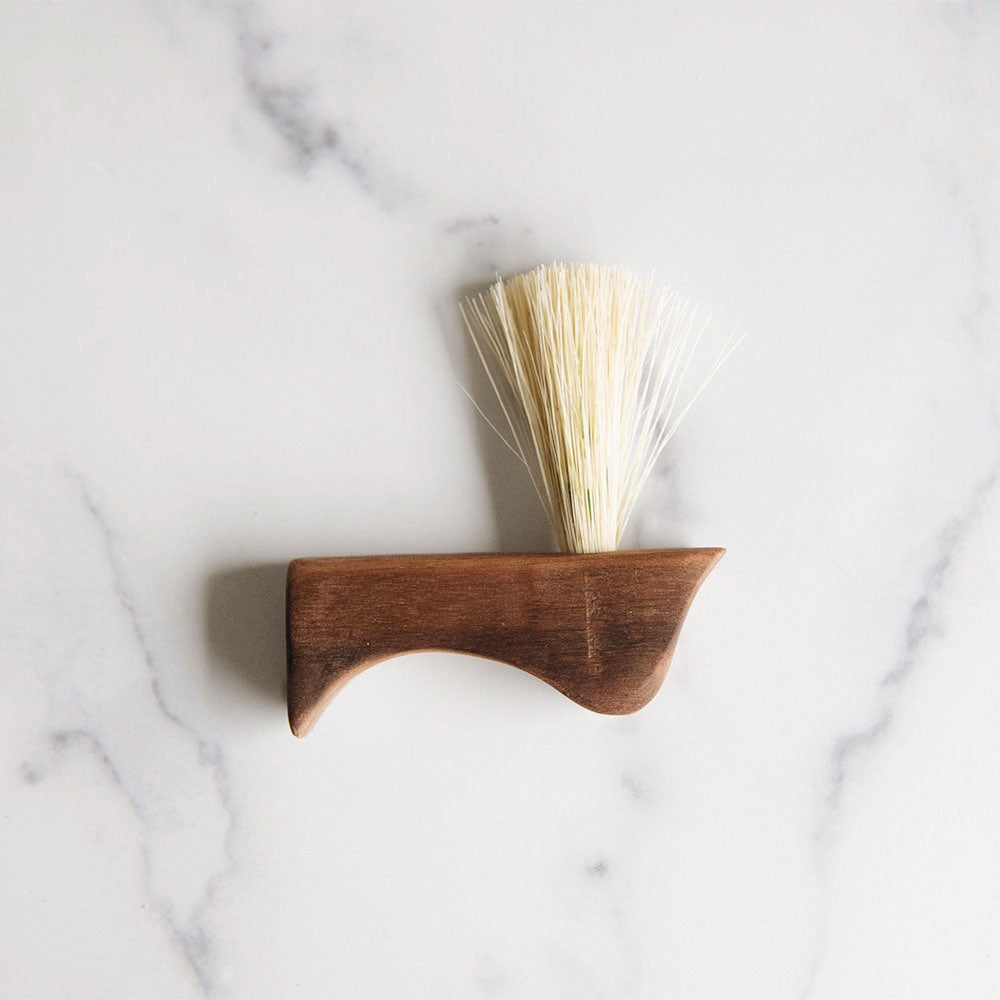 MT1007 Small Wooden Counter Brush - Natural Wood Cleaning Brush for Kitchen, Bathroom, and Countertops - Perfect for Daily Cleaning and Dusting