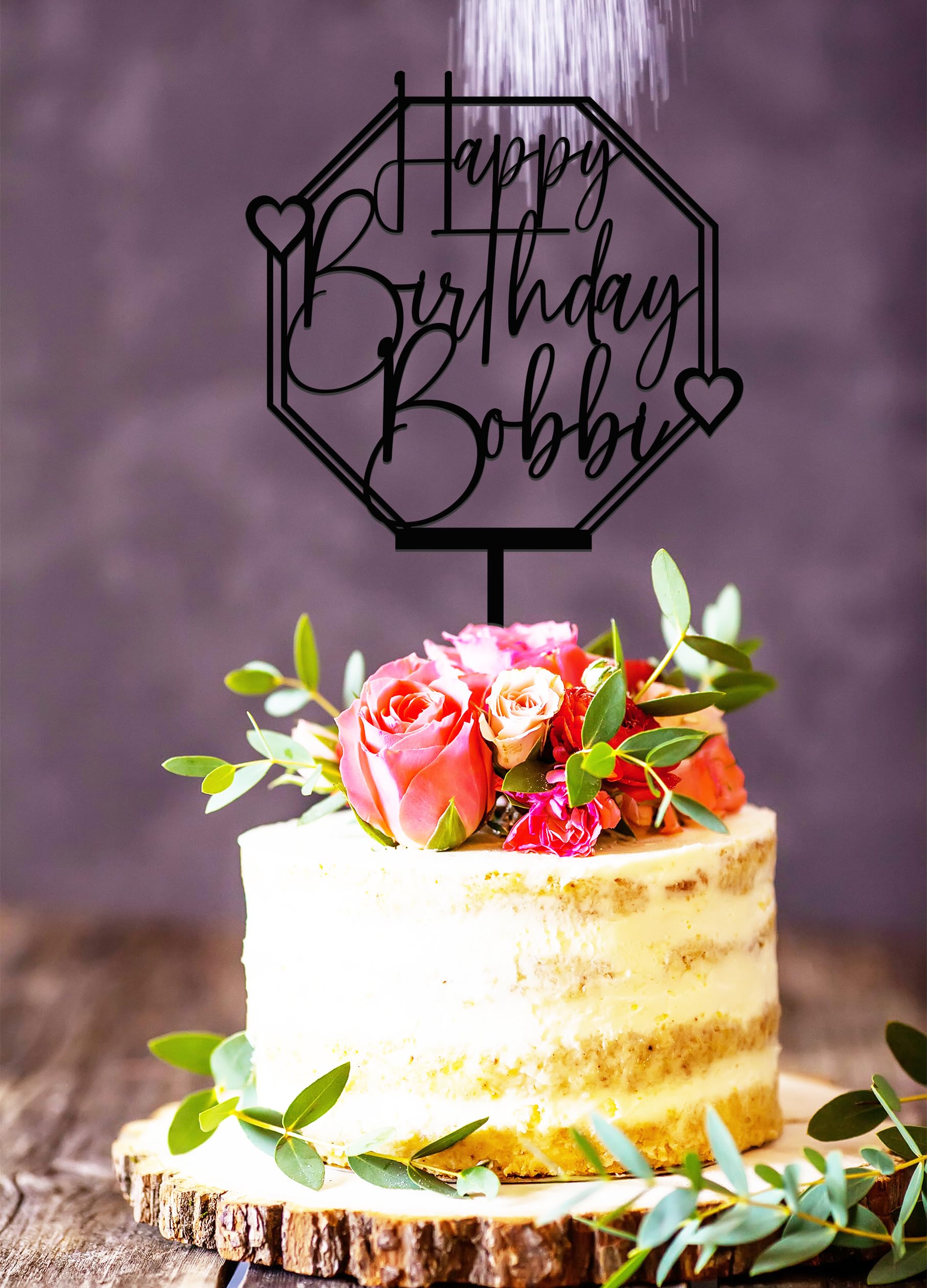 Custom Rustic Wedding Cake Topper - Personalized Mr & Mrs Script Cake Topper for Weddings - Handmade by CreativeLabsCo | Perfect for Rustic, Vintage & DIY Wedding Cakes