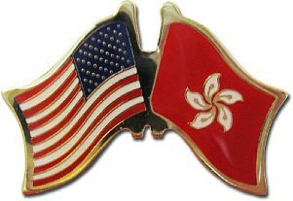 Wholesale USA American Hong Kong Friendship Flag Lapel Pins - Pack of 50 - Bike Hat & Motorcycle Accessories - Studs for Clothes & Jackets - Perfect for Bikers, Collectors & Patriotic Events