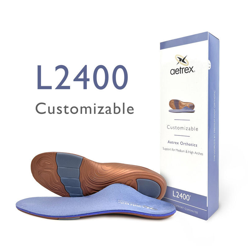 Custom Orthotic Insoles L2400M - Support & Comfort for Flat Feet, Plantar Fasciitis & Heel Pain - Perfect for Running, Walking & Everyday Wear
