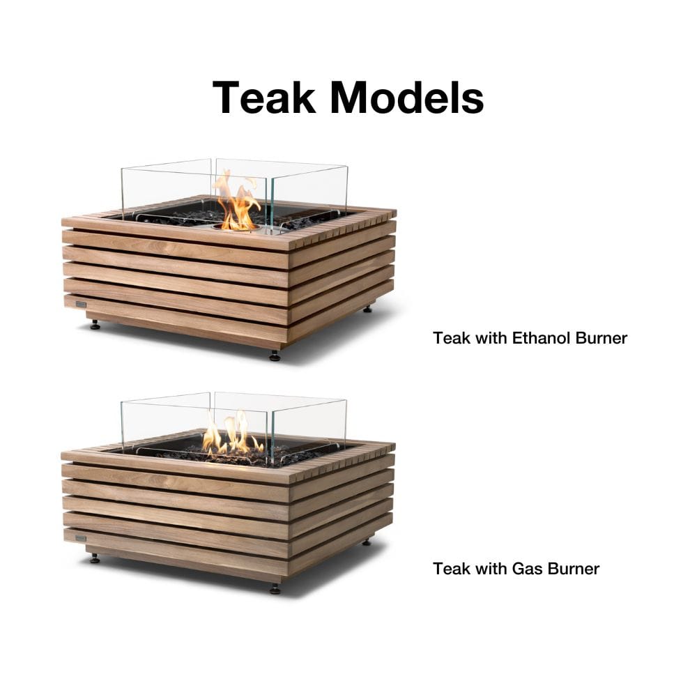 EcoSmart Fire Base 30 Inch Square Fire Pit Table - Outdoor Propane Fire Pit for Patio, Backyard & Garden - Perfect for Entertaining & Relaxing