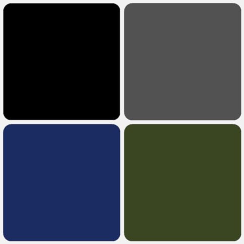 Black/Gray/Navy/Army Green