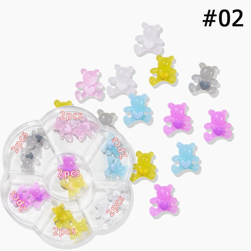 Crystal Cuddly Bear Plush Toy - Soft Stuffed Animal with Floral Accents | Perfect for Gifts, Nursery Decor, and Kids' Bedtime Comfort    Flowers and Fruits Nail Art Wheel - 30 Designs for Manicure & Pedicure | Ideal for DIY Nail Art, Salon Use, and Professional Nail Technicians