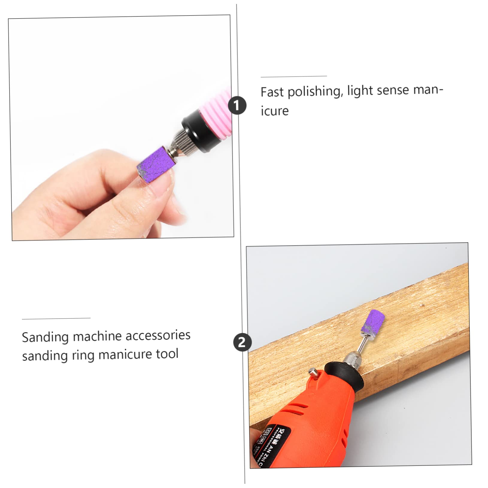 Minkissy 3 Sets Nail Sanding Bands for Nail Drill - 100pcs x 3 Sanding Caps, Grinding Heads & Polishing Tools for Professional Manicure & Pedicure - Perfect for Salon, Home Nail Care & DIY Nail Art