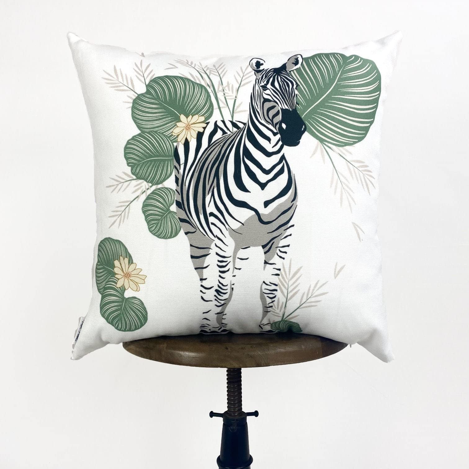 Zebra Print Decorative Throw Pillows with Leaves Design - Perfect for Home Decor, Bedroom, Living Room & Gift for Mom - Soft & Stylish Accent Pillows for Couch, Sofa and Chair