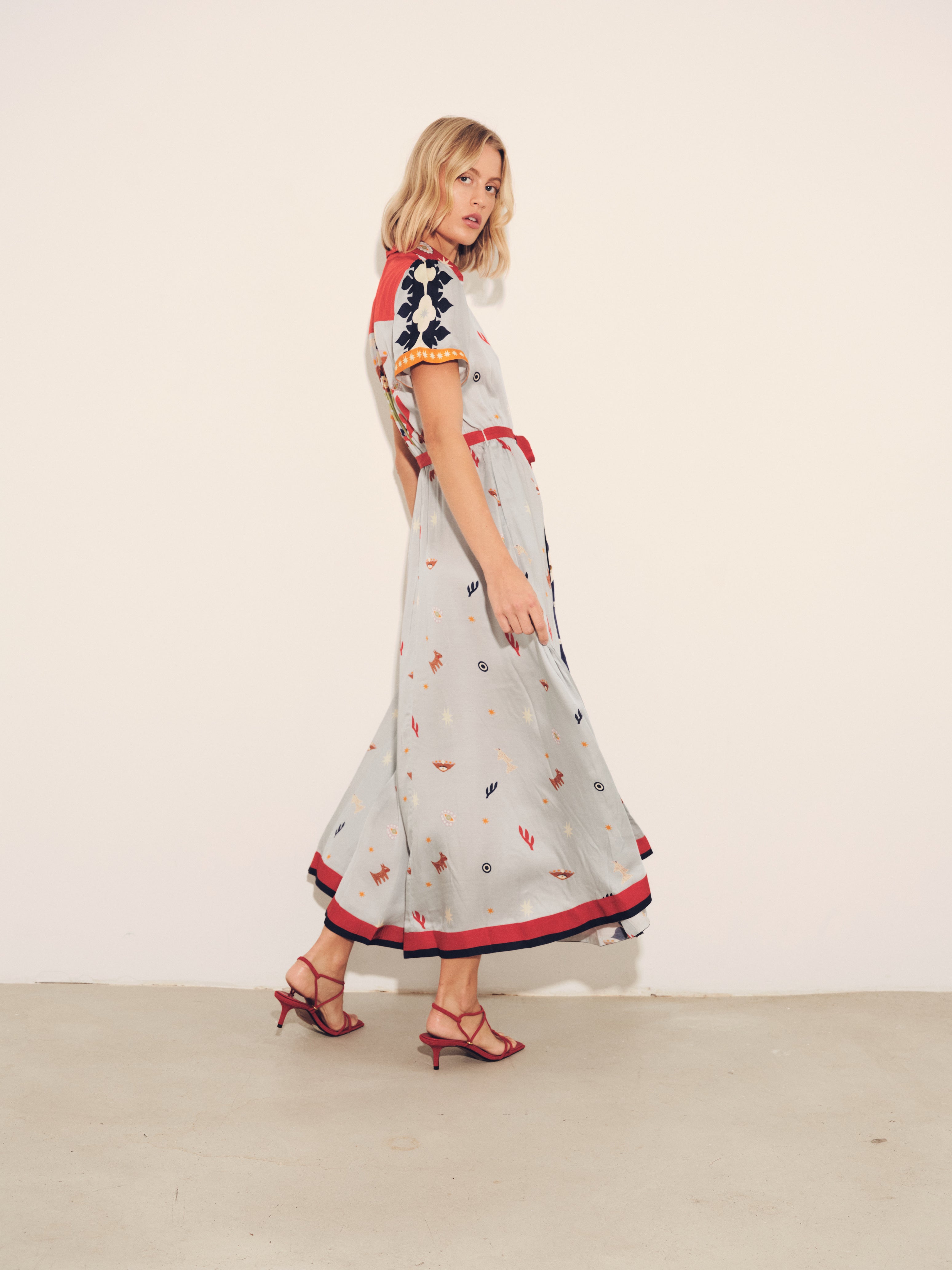 Julietta Dress - Elegant Women's Floral Midi Dress for Casual Wear, Date Night & Special Occasions