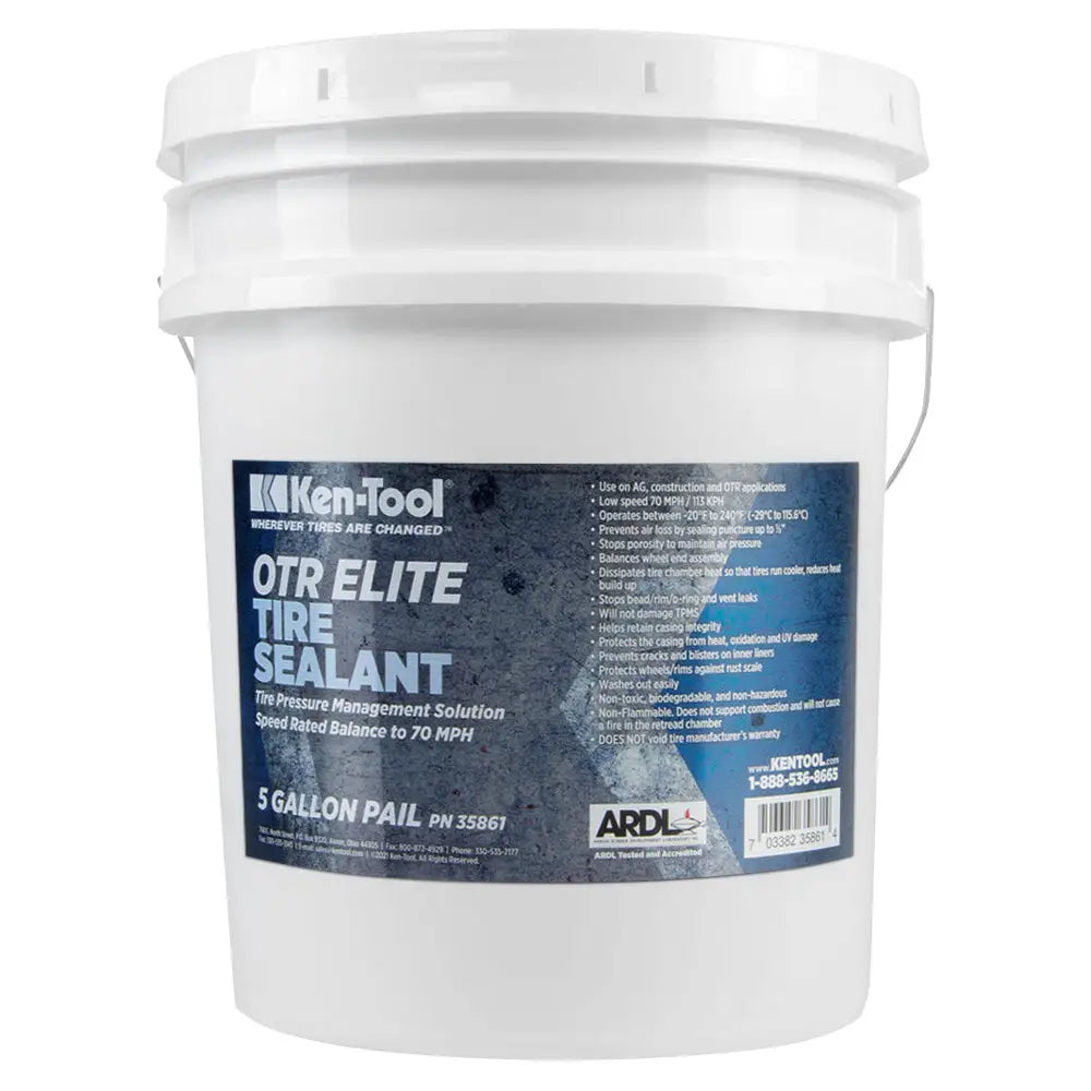 Ken Tool 35861 5 Gallon OTR Elite Tire Sealant for Heavy-Duty Trucks & Commercial Vehicles - Prevent Flat Tires & Roadside Breakdowns