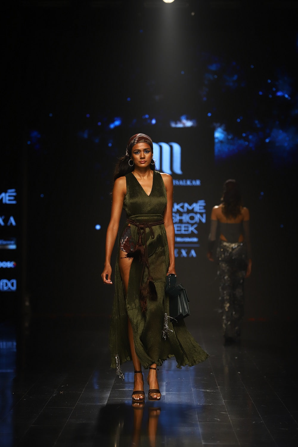 Olive Green Crush Maxi Dress with High Slits - Elegant Long Flowy Dress for Women, Perfect for Parties, Weddings & Evening Events